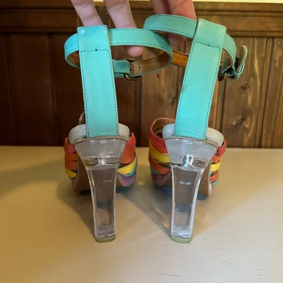 Jeffrey Campbell Multicolor Strappy Heels - Picture 3 of 5